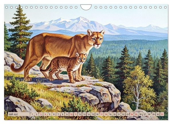 Produktbild: S&uuml;damerikas Tiere wie aus alten B&uuml;chern (Wandkalender 2027 DIN A4 quer), CALVENDO Monatskalender