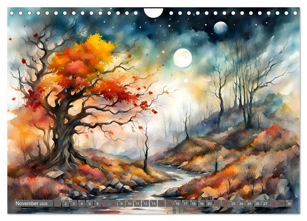 Produktbild: Landschaften Von Fr&uuml;hling bis Winter (Wandkalender 2026 DIN A4 quer), CALVENDO Monatskalender