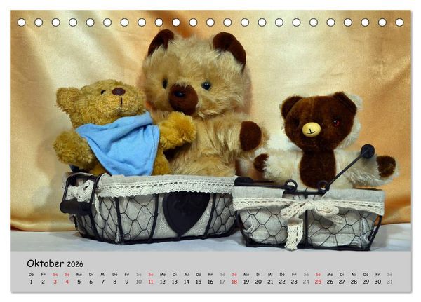 Produktbild: TEDDYB&Auml;R, OH TEDDYB&Auml;R... (Tischkalender 2026 DIN A5 quer), CALVENDO Monatskalender