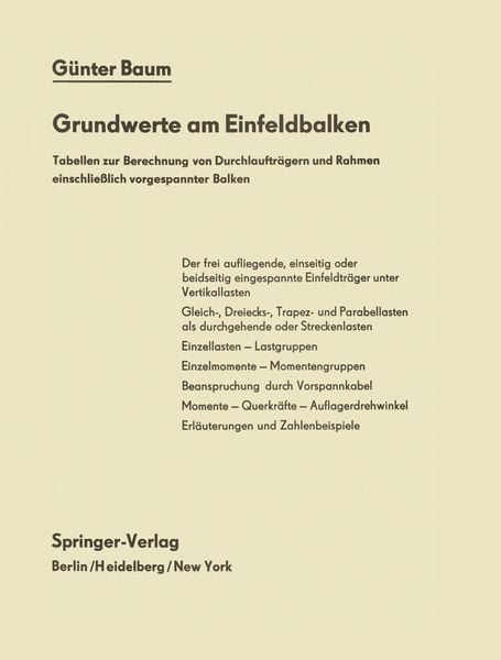 Produktbild: Grundwerte am Einfeldbalken
