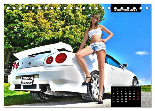 Produktbild: Kurven - Fieber - Modelle und Autos (Tischkalender 2026 DIN A5 quer), CALVENDO Monatskalender