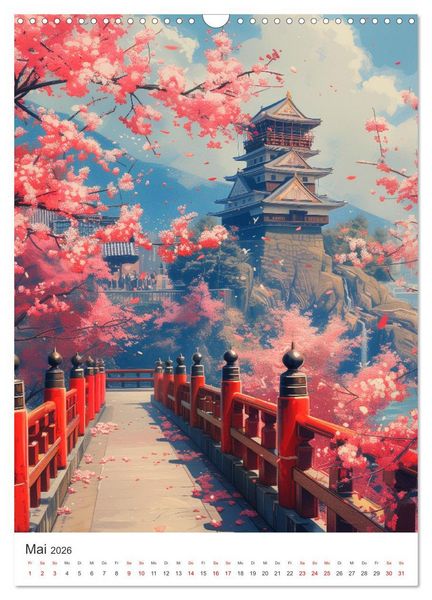 Produktbild: Japan. Impressionen im Aquarell-Stil (Wandkalender 2026 DIN A3 hoch), CALVENDO Monatskalender
