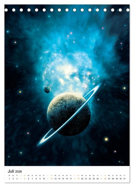 Produktbild: Galaxien und Nebulare (Tischkalender 2026 DIN A5 hoch), CALVENDO Monatskalender