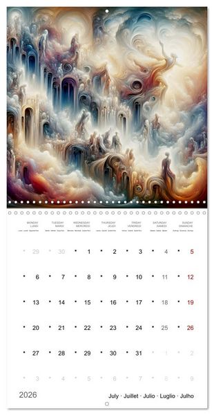 Produktbild: Jeux d'ombre de l'Humanit&eacute; (Calendrier mural carr&eacute; 2026 30x30 cm) Calendrier double avec une page pour vos prises de notes