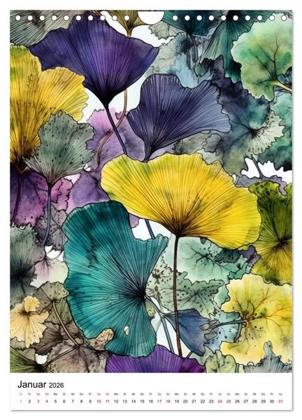 Produktbild: Ginkgo Biloba Sch&ouml;nheit (Wandkalender 2026 DIN A4 hoch), CALVENDO Monatskalender