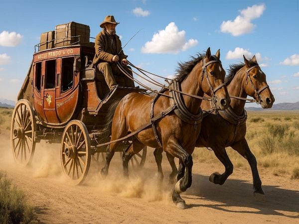 Produktbild: CALVENDO Puzzle Postkutsche - Wilder Westen | 1000 Teile Lege-Gr&ouml;&szlig;e 64x48cm Foto-Puzzle f&uuml;r gl&uuml;ckliche Stunden