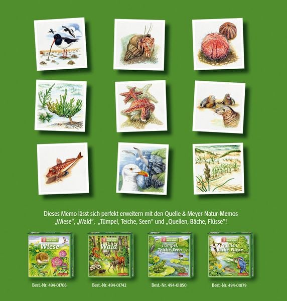 Produktbild: Natur-Memo &bdquo;K&uuml;ste, Strand, Watt&ldquo;