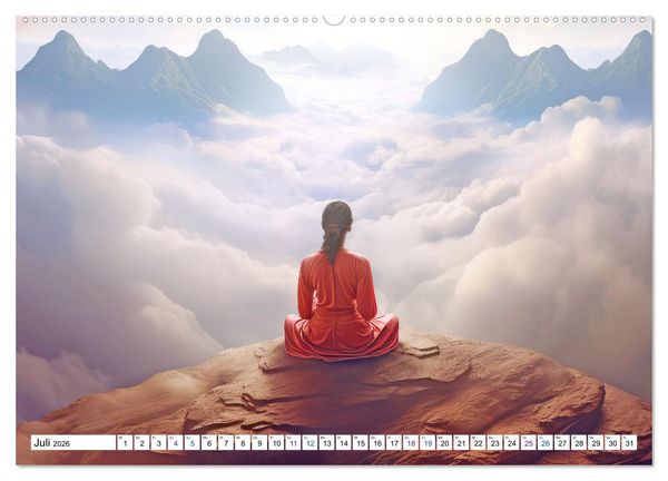 Produktbild: Meditation und weiter Horizont (Wandkalender 2026 DIN A2 quer), CALVENDO Monatskalender