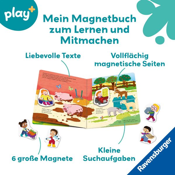 Produktbild: Play+ Mein Spiel mit-Magnetbuch Komm, wir lernen Zählen - ab 18 Monate