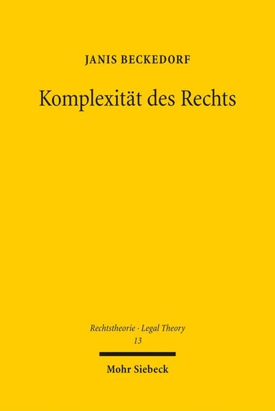 Produktbild: Komplexit&auml;t des Rechts