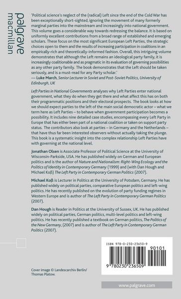 Produktbild: Left Parties in National Governments