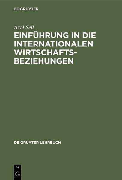 Produktbild: Einf&uuml;hrung in die internationalen Wirtschaftsbeziehungen