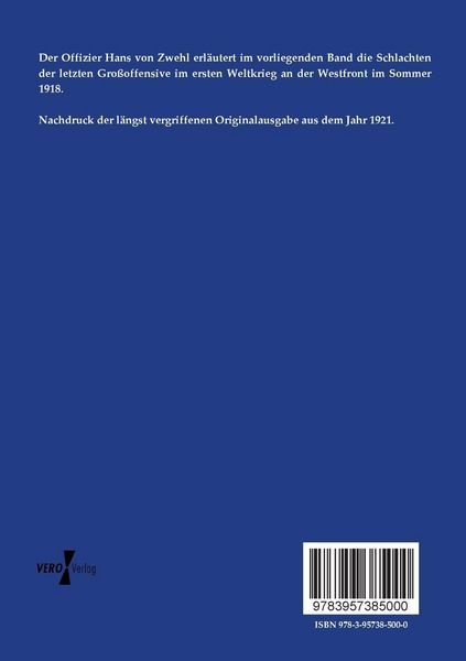 Produktbild: Die Schlachten im Sommer 1918 an der Westfront