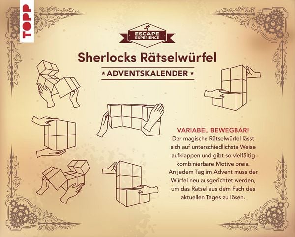 Produktbild: Escape Experience Adventskalender &ndash; Der magische R&auml;tselw&uuml;rfel: Sherlock Holmes und das mysteri&ouml;se Geschenk