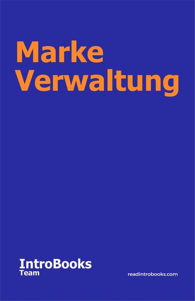 Produktbild: Marke Verwaltung