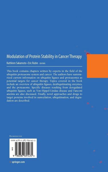 Produktbild: Modulation of Protein Stability in Cancer Therapy