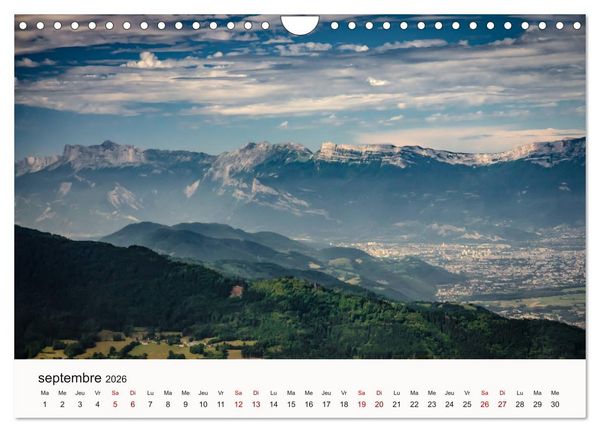 Produktbild: Autour de Grenoble (Calendrier mural 2026 DIN A4 vertical), CALVENDO calendrier mensuel