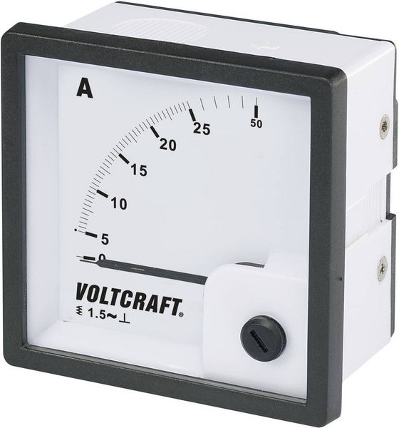 Produktbild: VOLTCRAFT AM-72X72/25A AM-72X72/25A Analog-Einbaumessger&auml;t AM-72X72/25A 25A Dreheisen