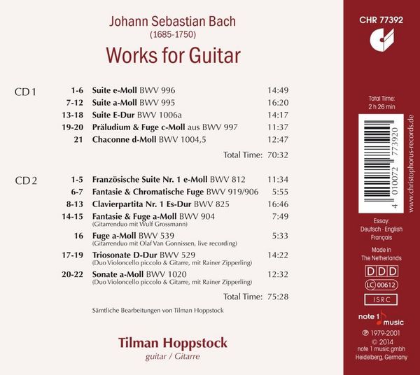 Produktbild: Bach: Works for Guitar
