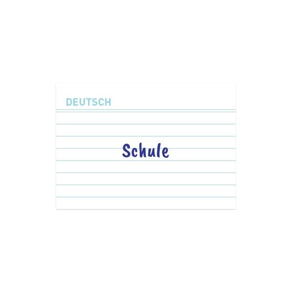 Produktbild: Herlitz Karteikarte A7 Vokabeln liniert wei&szlig; Blauer Engel 100er
