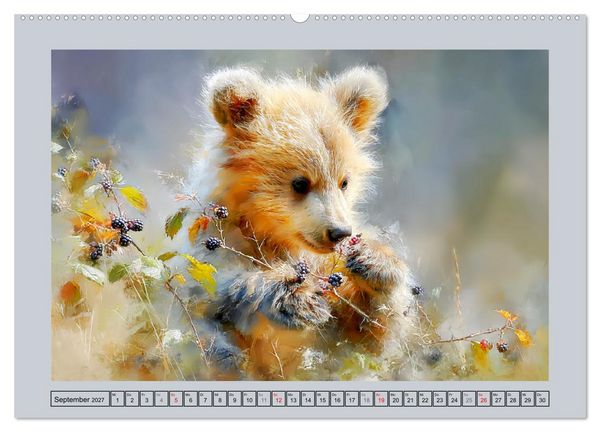 Produktbild: Braunb&auml;ren. Teddy-Familie im Einklang mit der Natur (hochwertiger Premium Wandkalender 2027 DIN A2 quer), Kunstdruck in Hochglanz