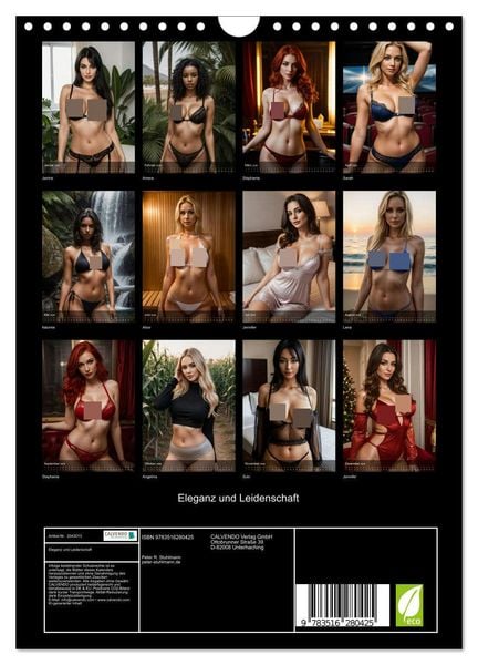 Produktbild: Eleganz und Leidenschaft (Wandkalender 2026 DIN A4 hoch), CALVENDO Monatskalender