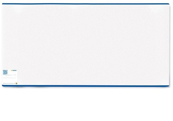 Produktbild: Herma HERM&Auml;X 7267 - Buchumschlag Classic, Gr&ouml;&szlig;e 267 x 540 mm, Kunststoff transparent, blauer Rand, 1 Buchschoner f&uuml;r Schulb&uuml;cher