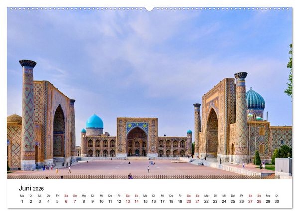 Produktbild: Zentralasien - Entlang der alten Seidenstra&szlig;e (hochwertiger Premium Wandkalender 2026 DIN A2 quer), Kunstdruck in Hochglanz