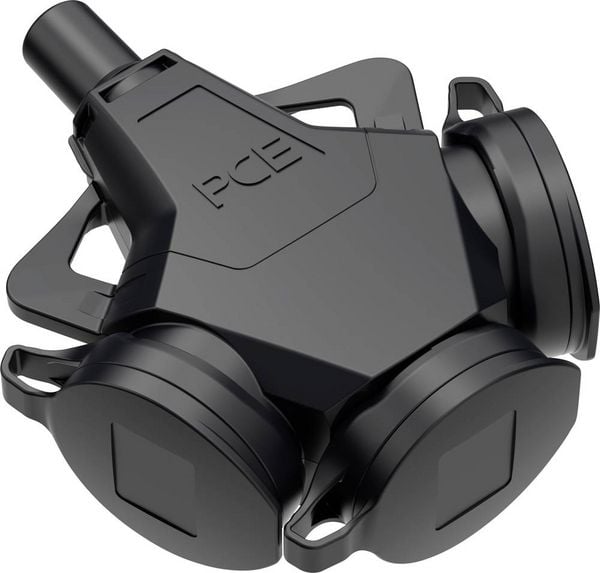 Produktbild: PC Electric 243711-ssc 3fach-Kupplung Gummi 250V Schwarz IP54