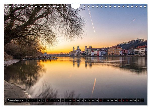 Produktbild: Passau - Die Dreifl&uuml;ssestadt (Wandkalender 2026 DIN A4 quer), CALVENDO Monatskalender