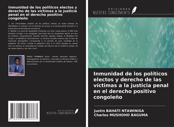 Produktbild: Inmunidad de los pol&iacute;ticos electos y derecho de las v&iacute;ctimas a la justicia penal en el derecho positivo congole&ntilde;o