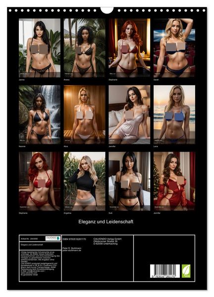 Produktbild: Eleganz und Leidenschaft (Wandkalender 2026 DIN A3 hoch), CALVENDO Monatskalender