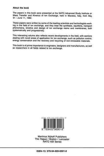 Produktbild: Mass Transfer and Kinetics of Ion Exchange