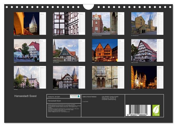 Produktbild: Hansestadt Soest (Wandkalender 2026 DIN A4 quer), CALVENDO Monatskalender