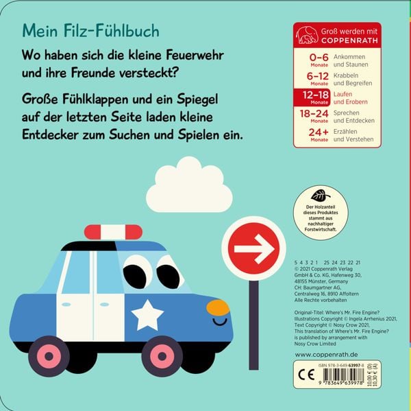 Produktbild: Mein Filz-Fühlbuch: Kuckuck, kleine Feuerwehr!
