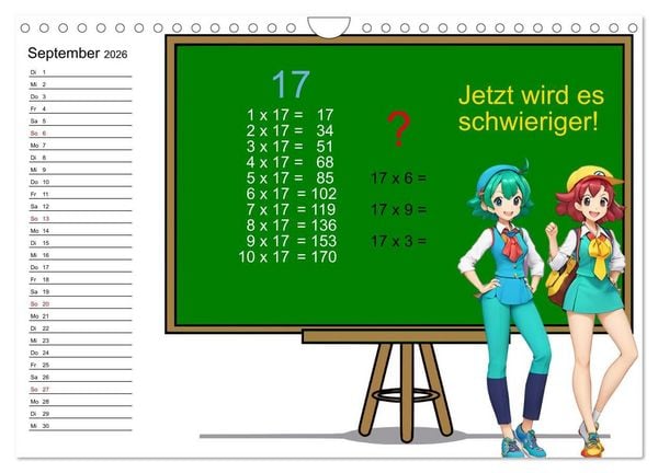 Produktbild: Mathematik f&uuml;r Grundsch&uuml;ler (Wandkalender 2026 DIN A4 quer), CALVENDO Monatskalender