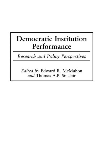 Produktbild: Democratic Institution Performance