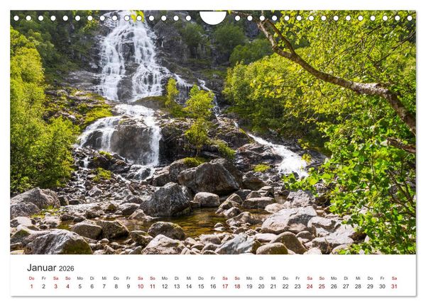 Produktbild: Wasserf&auml;lle in Norwegen (Wandkalender 2026 DIN A4 quer), CALVENDO Monatskalender