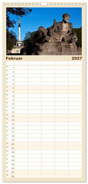 Produktbild: Familienplaner 2027 - M&uuml;nchen - Die Sch&ouml;ne mit 5 Spalten (Wandkalender, 21 x 45 cm) CALVENDO