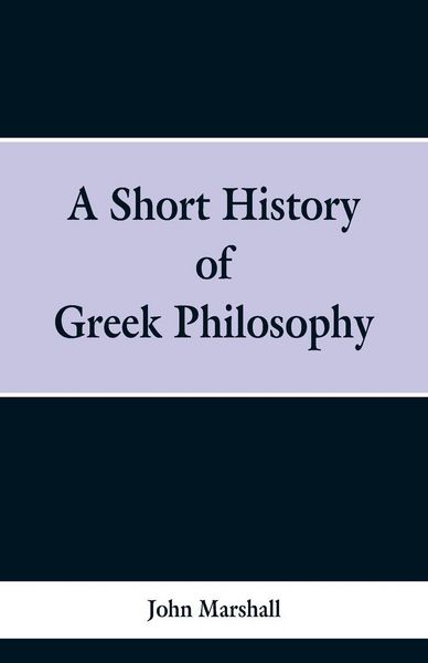 Produktbild: A Short History of Greek Philosophy