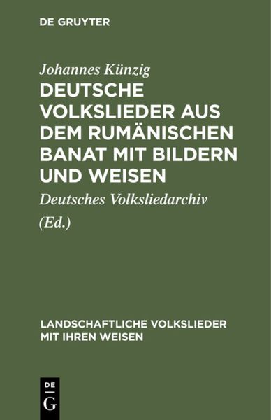Produktbild: Deutsche Volkslieder aus dem rum&auml;nischen Banat mit Bildern und Weisen