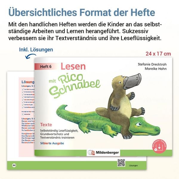 Produktbild: Lesen mit Rico Schnabel, Heft 6: Texte - silbierte Ausgabe