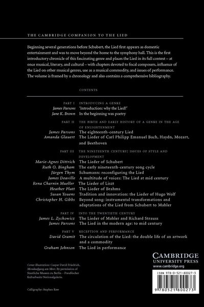Produktbild: The Cambridge Companion to the Lied