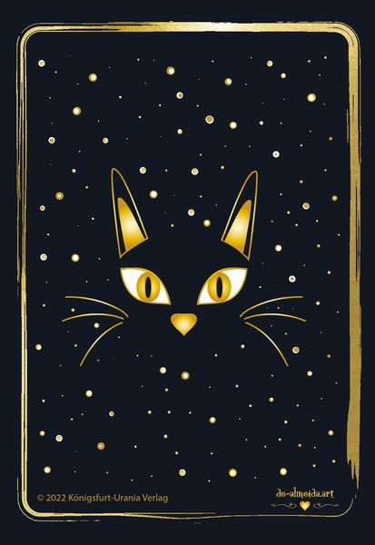 Produktbild: Golden Black Cat Tarot - Hochwertige St&uuml;lpdeckelschachtel mit Goldfolie