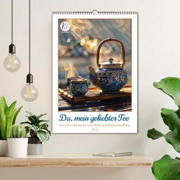 Produktbild: Du, mein geliebter Tee (Wandkalender 2026 DIN A2 hoch), CALVENDO Monatskalender