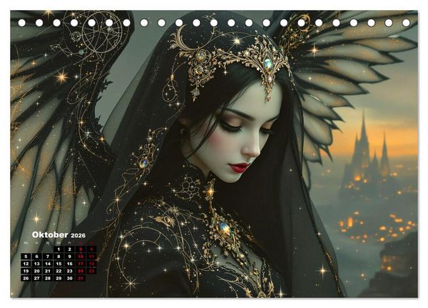 Produktbild: Goth Fantasie (Tischkalender 2026 DIN A5 quer), CALVENDO Monatskalender