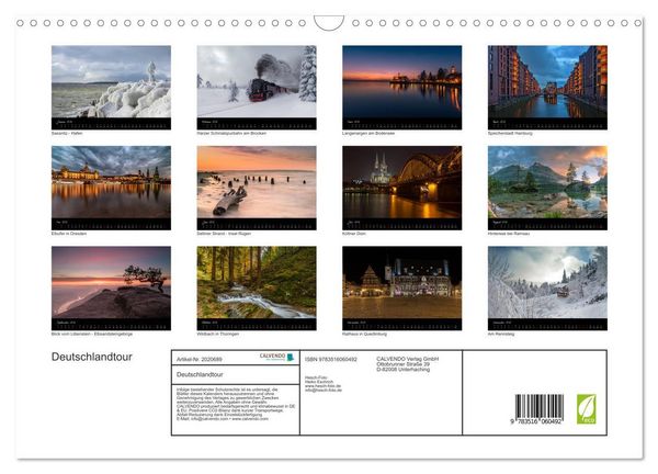 Produktbild: Deutschlandtour (Wandkalender 2026 DIN A3 quer), CALVENDO Monatskalender