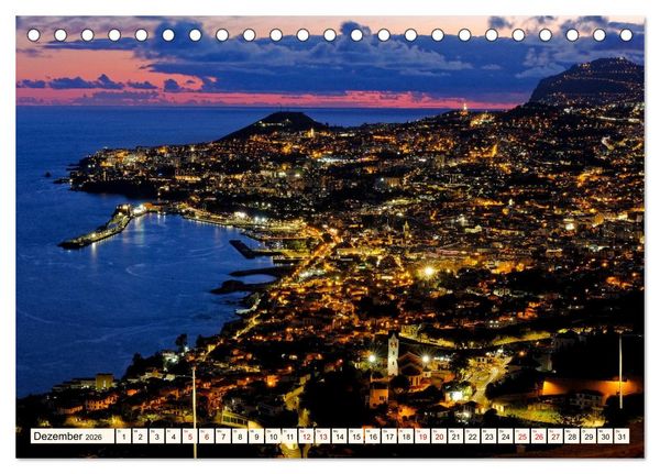 Produktbild: Funchal - Die Hauptstadt von Madeira (Tischkalender 2026 DIN A5 quer), CALVENDO Monatskalender