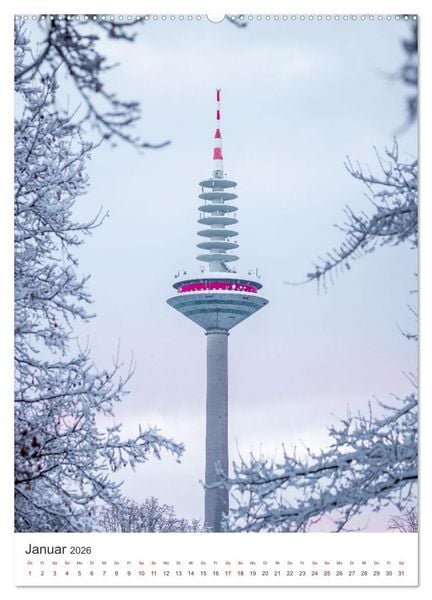 Produktbild: Frankfurt am Main, eine Stadt voller Magie (Wandkalender 2026 DIN A2 hoch), CALVENDO Monatskalender
