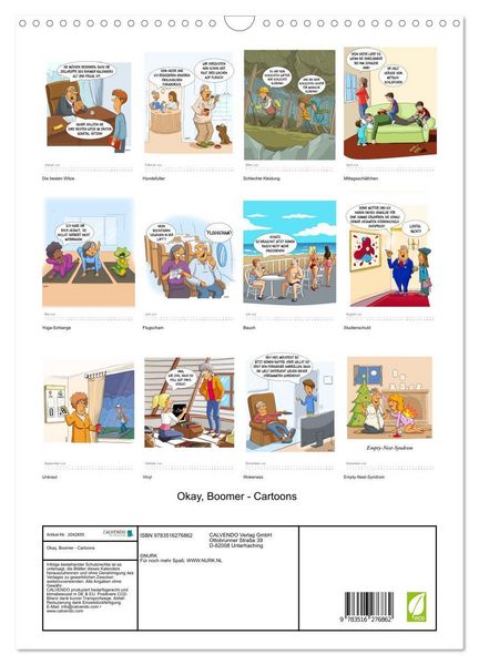 Produktbild: Okay, Boomer - Cartoons (Wandkalender 2026 DIN A3 hoch), CALVENDO Monatskalender